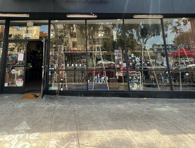  Photo of the front windows of the Lady of the Lake San Diego location